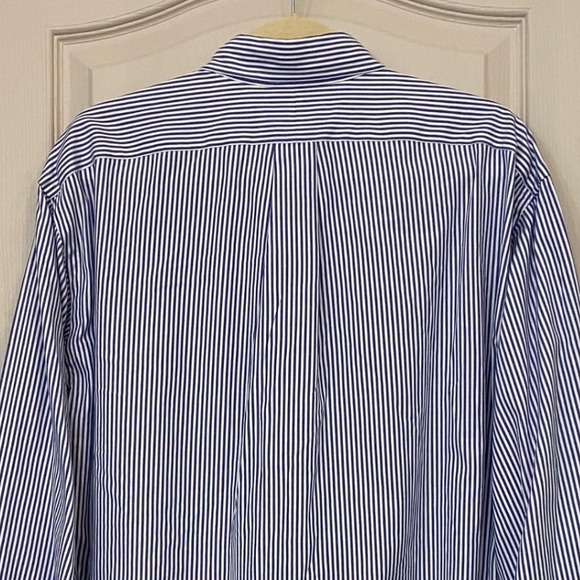 Ralph Lauren Mens Classic Fit Striped Button Down Shirt Long Sleeve Polo Pony 16 - Picture 10 of 11